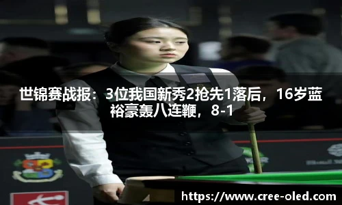 世锦赛战报：3位我国新秀2抢先1落后，16岁蓝裕豪轰八连鞭，8-1